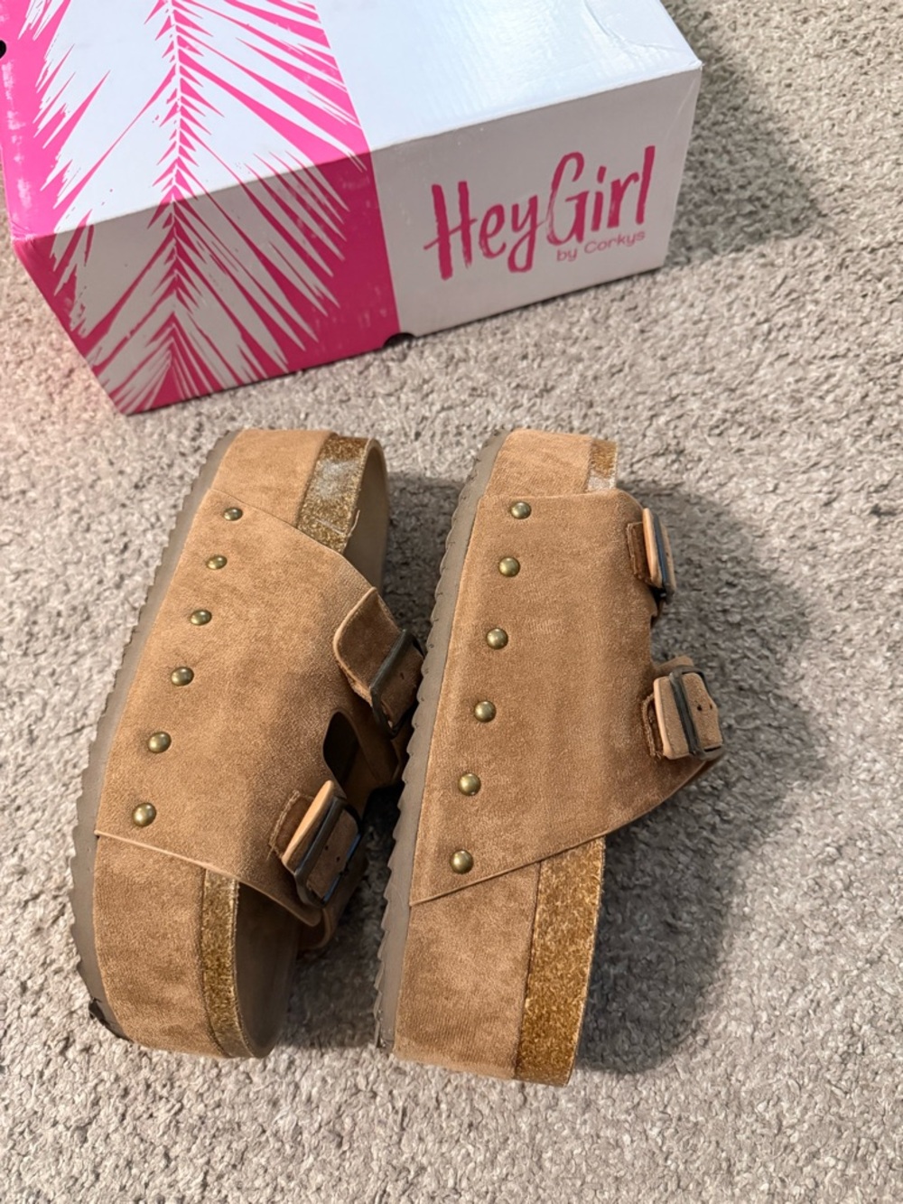 Corky’s Cognac Platform Slide Sandals - Women's - Picture 7 of 12